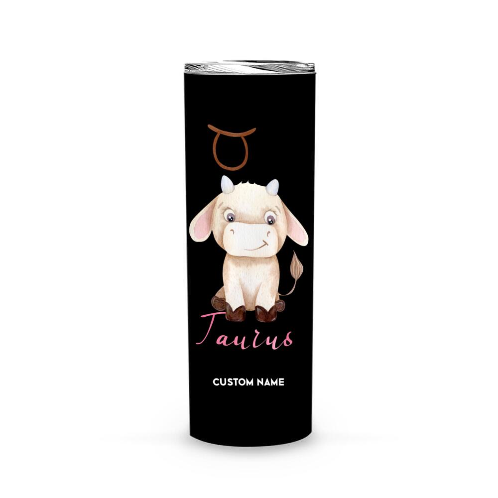 Personalized Custom Zodiac Women Men Gift – Cute Animal Art – Tumbler