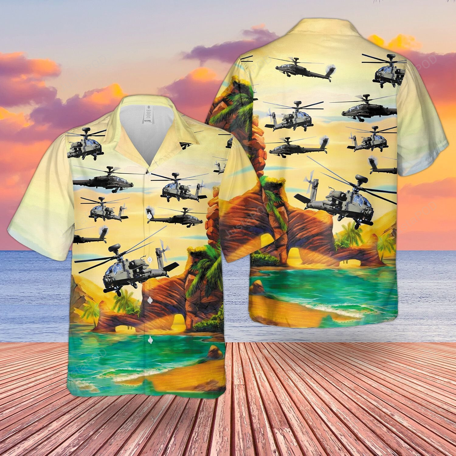 British Army Westland Apache Hawaii Shirt Ha6349