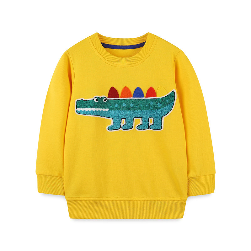 Jumping Meters Long Sleeve Penguin Applique Sweatshirts Cotton Baby Clothes Hot Selling 2-7T Children’s Tops Shirts alx