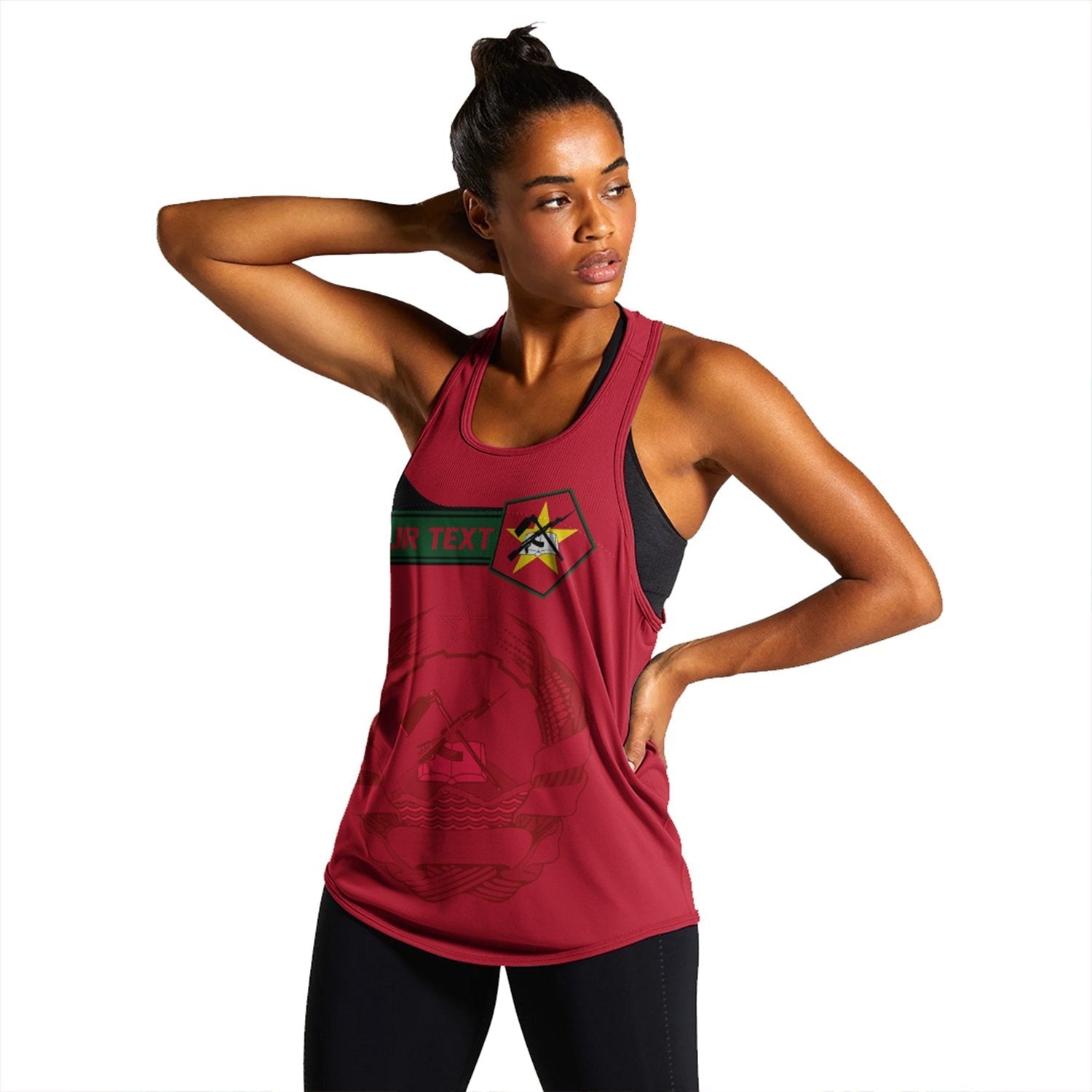 (Custom) African Tank Top – Mozambique Women’S Racerback Tank Pentagon Style