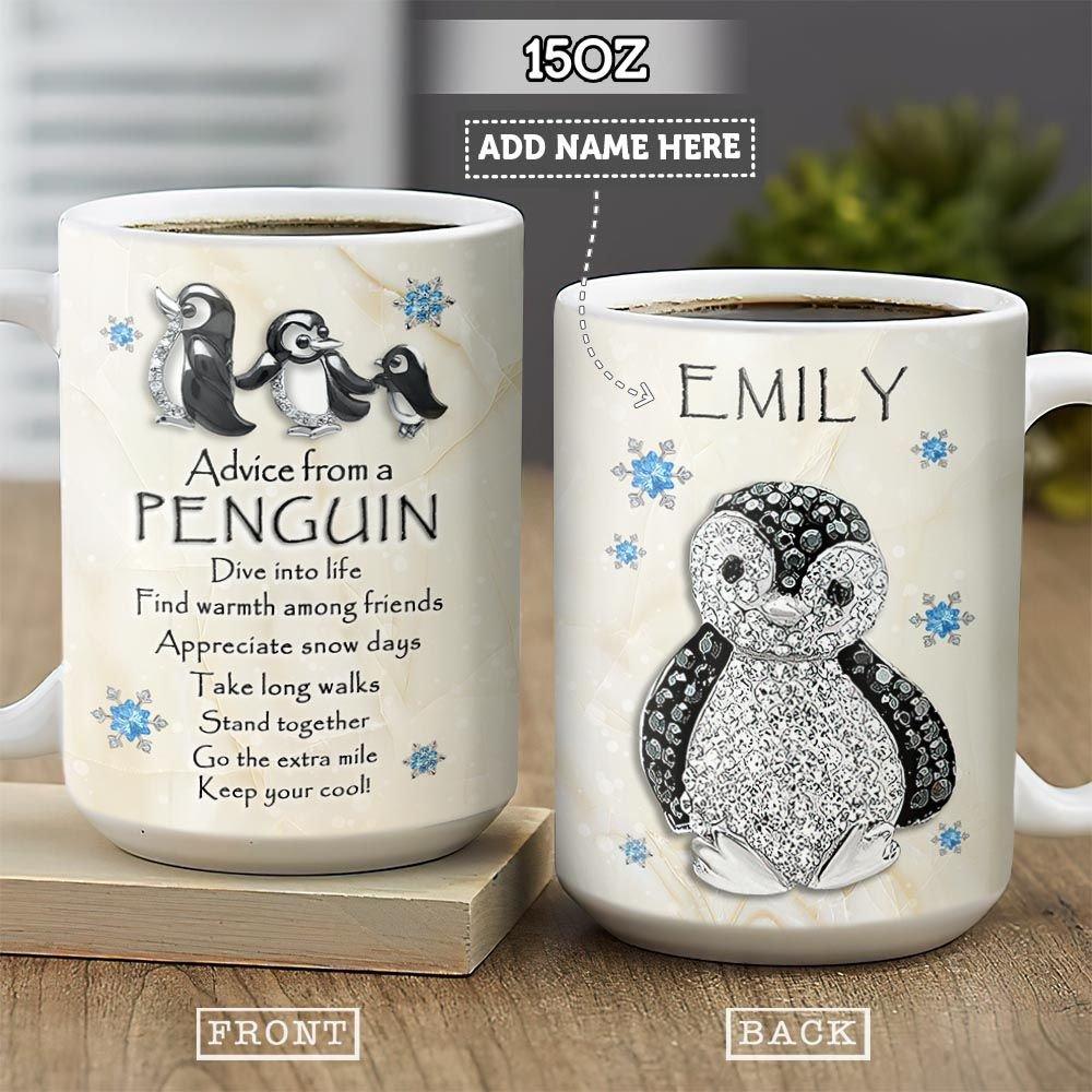 Penguin Advice Personalized Pyr2501004Z Full Color Ceramic Mug