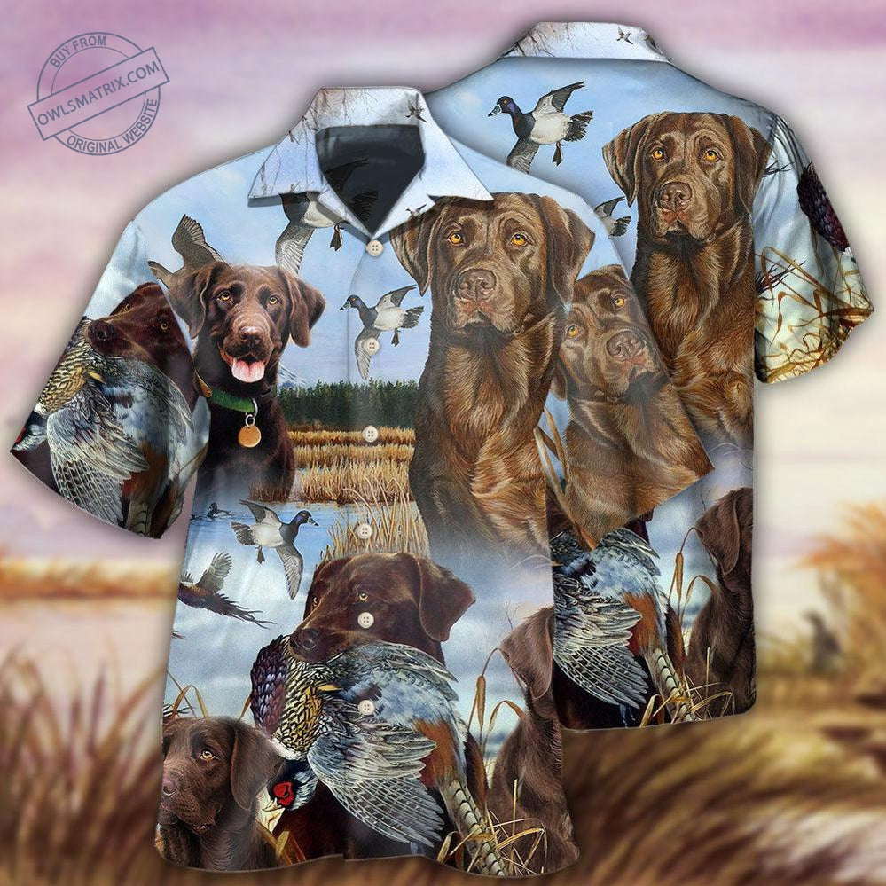 Chocolate Labrador Retriever Hunting Hawaii Shirt Ha49910