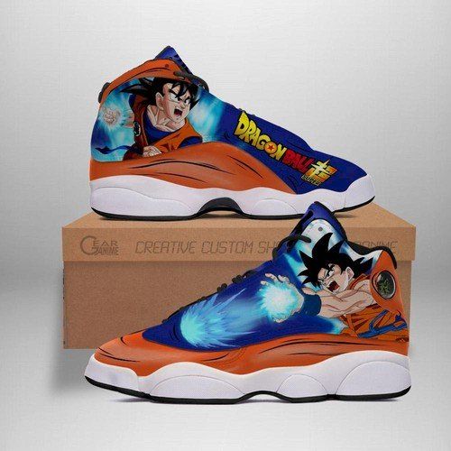 goku air jordan 13 sneakers dragon ball anime custom shoes personalized shoes sport sneakers jd13 sneakers personalized shoes design