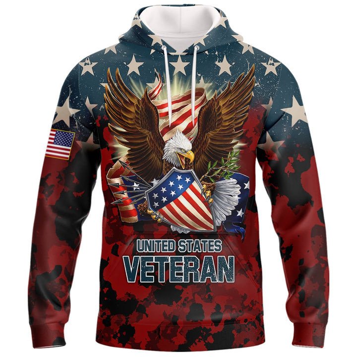 Usa Veteran 3D Hoodie