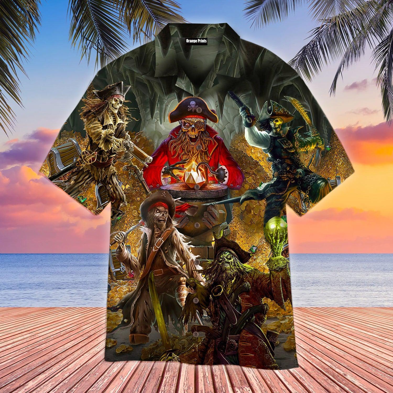 Pirates Skull Chasing The Booty Hawaii Shirt For Men Women Ha76187