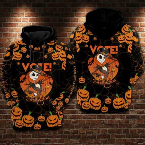 Jack Skellington Halloween Pumpkin 3D All Over Printed Hoodie For Men And Women, Gift For Halloween Day, Happy Halloween