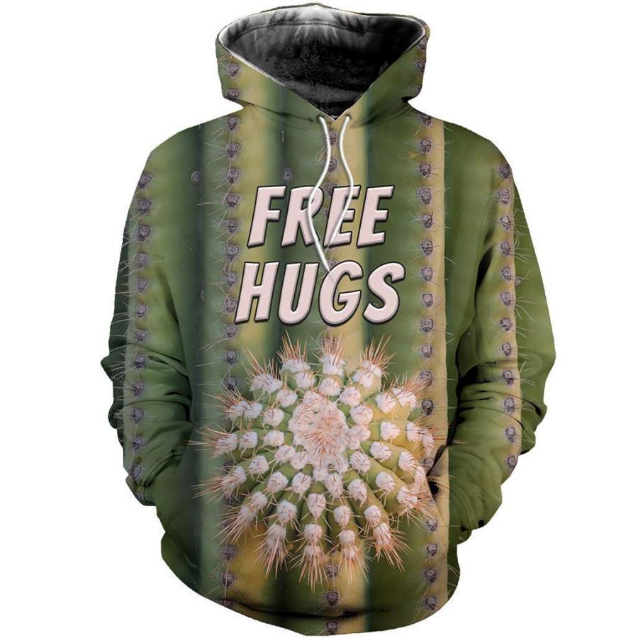 3D All Over Printed Brown Hugs Cactus Shirts