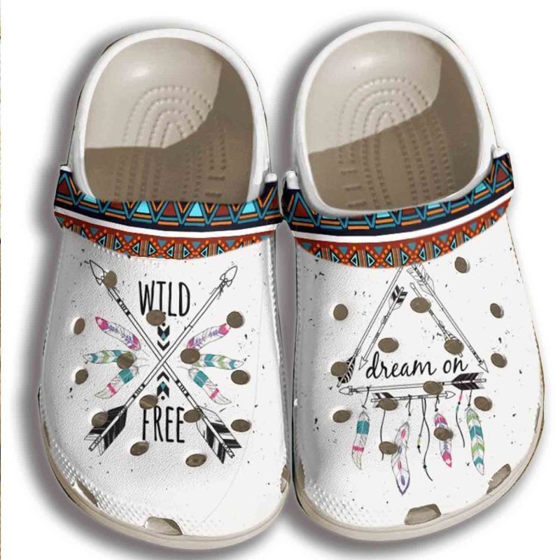 Dream On Croc Shoes For Men Women – Wild Free Hippie Shoes Crocbland Clog Gifts For Son Daughter