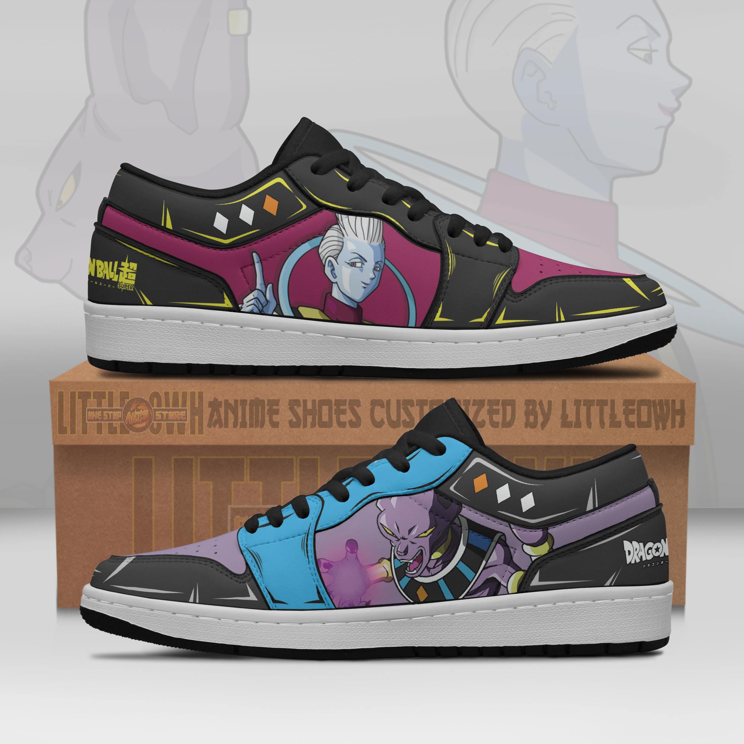 Beerus X Whis Shoes Custom Dragon Ball Anime Jd Low Sneakers