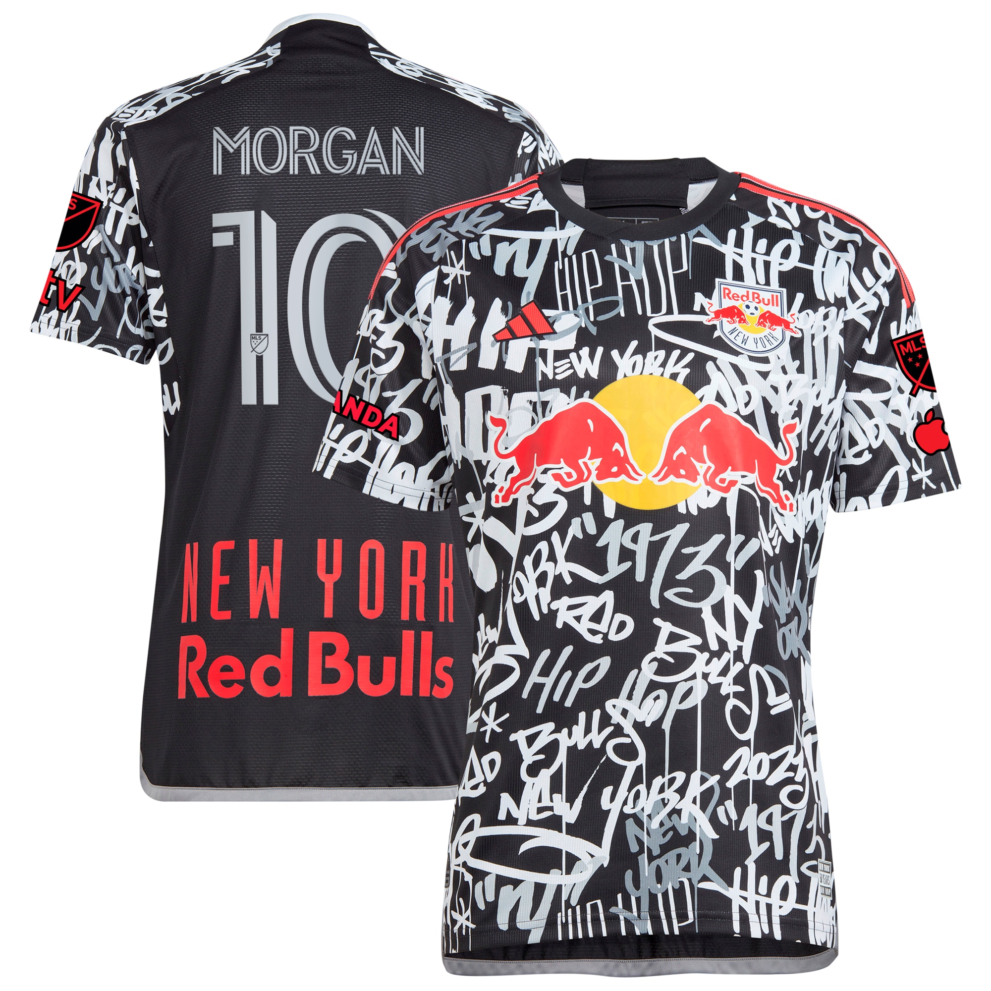 Lewis Morgan New York Red Bulls 2023 Freestyle Authentic Player Jersey – Black