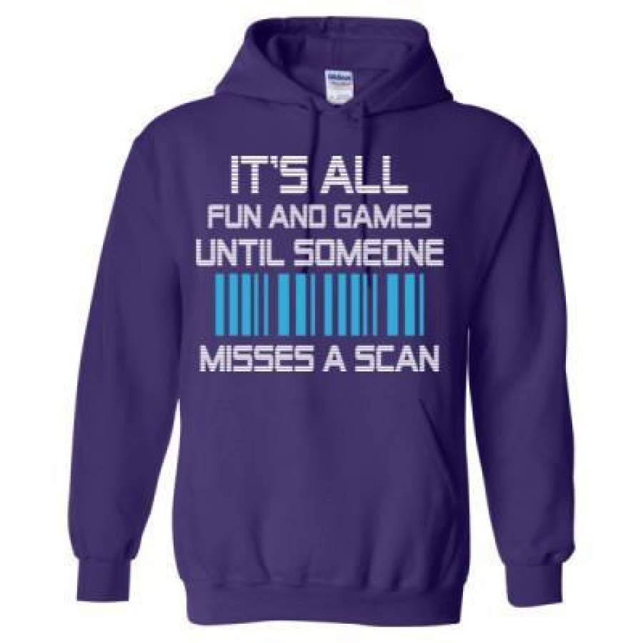 AGR Its All Fun And Games Until Someone Misses A Scan Post USPS Postal Worker – Heavy Blend™ Hooded Sweatshirt