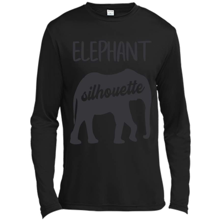 Men_s T Shirt Elephant Family Pattern is Behind Long Sleeve Moisture Absorbing Shirt