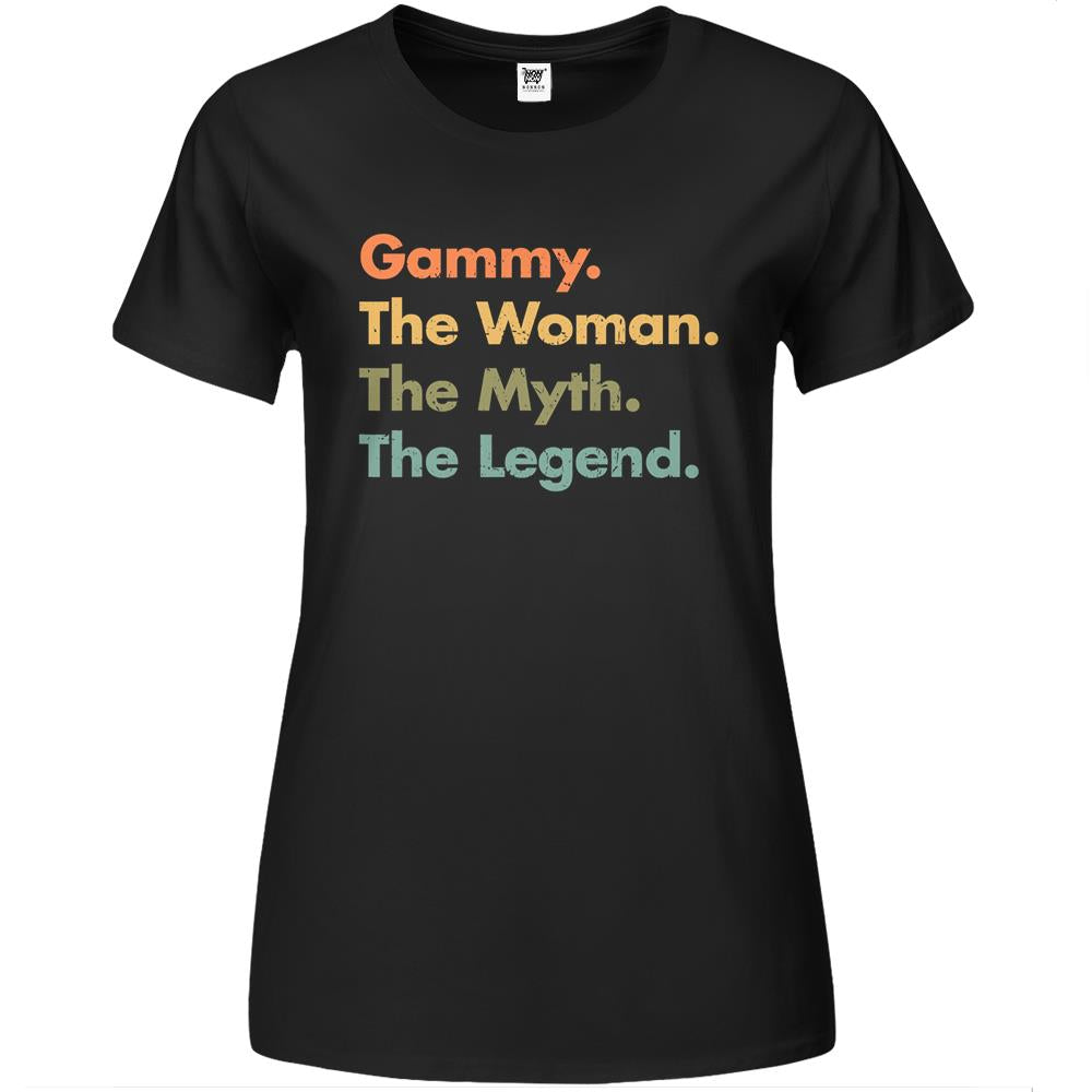 Gammy The Woman The Myth The Legend Grandmother Appreciation Premium Womens T Shirts