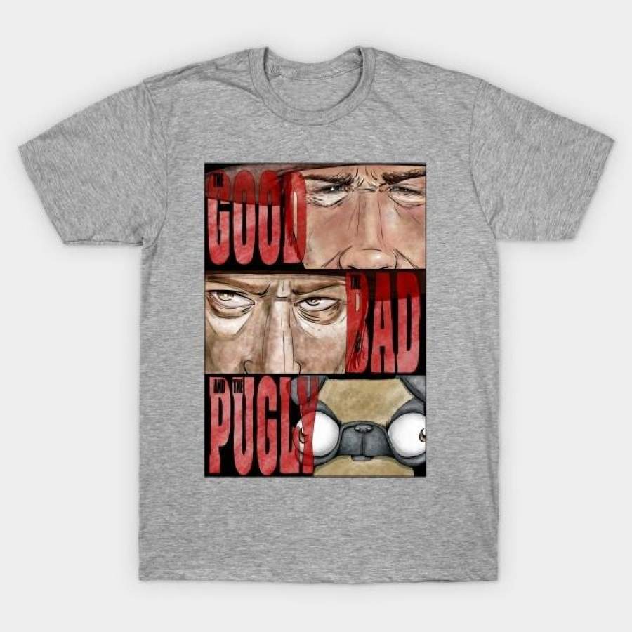 Clint Eastwood The Good the Bad and the Pugly Tee T-Shirt short sleeve cotton t-shirt women and men