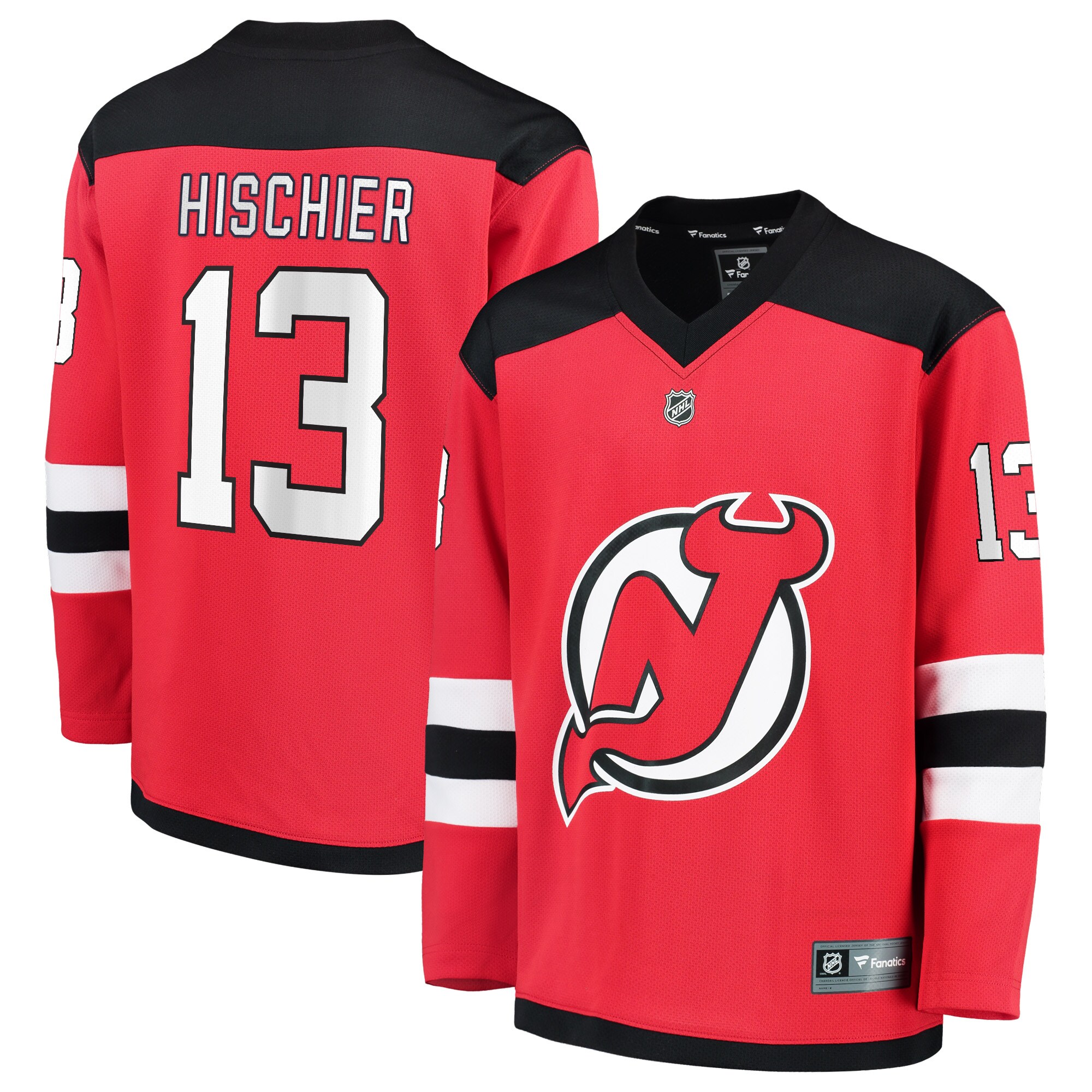 Youth New Jersey Devils Nico Hischier Red Player Jersey