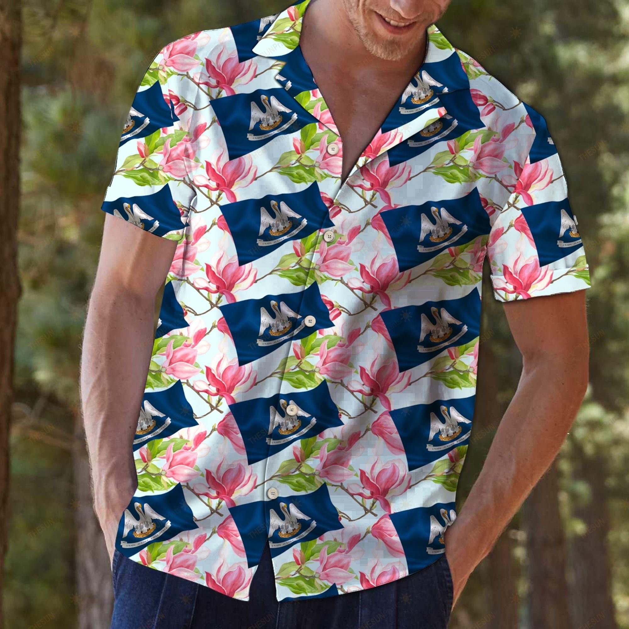 Louisiana Magnolia Hawaiian Shirt Ha954