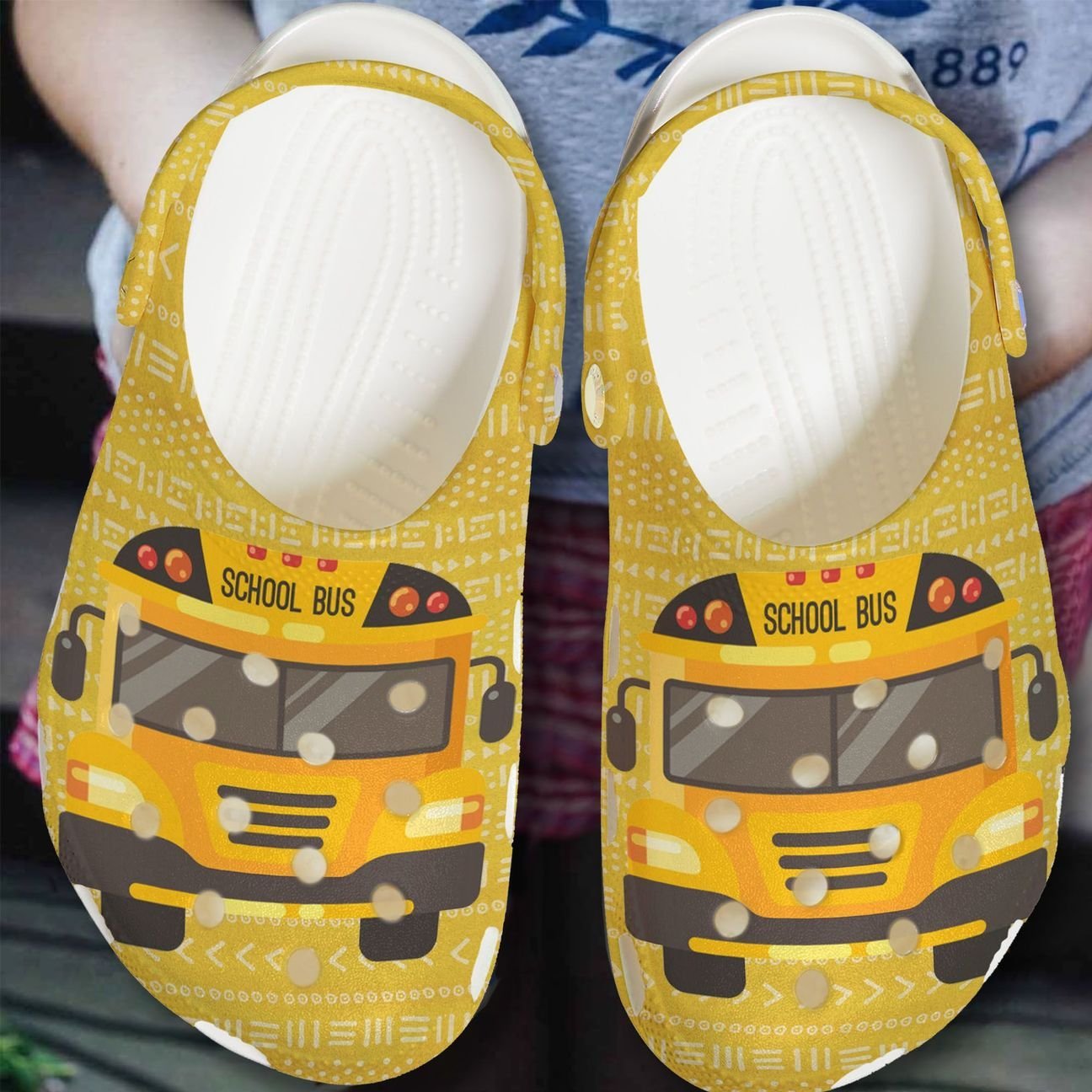 Bus Driver Personalized Clog, Custom Name, Text, Color, Number Fashion Style For Women, Men, Kid, Print 3D Bus Driver Front