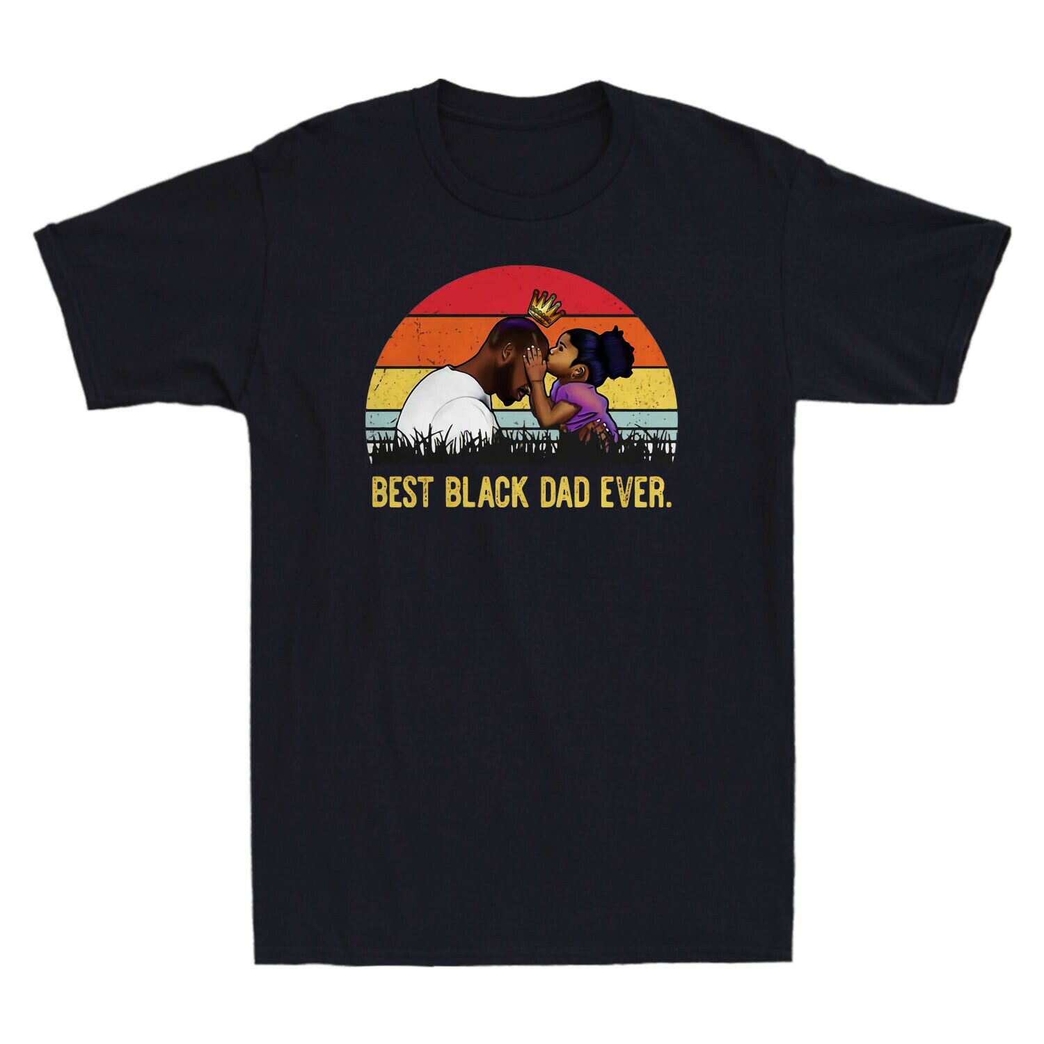 Best Black Dad Ever Father’s Day Father From Daughter Son Vintage T-shirt