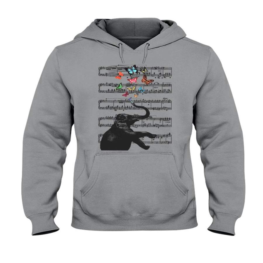 An Elephant Fall In Love With Music Hoodie