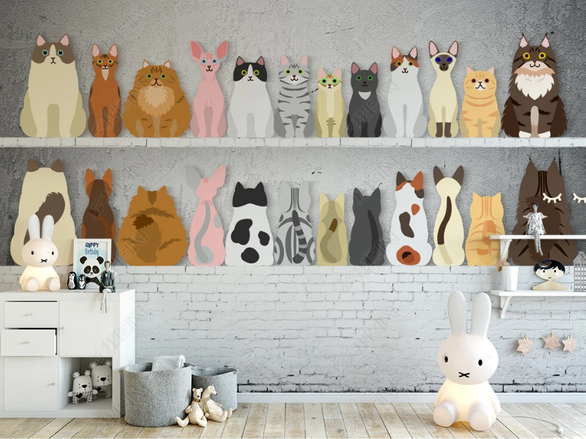 3D Cartoon Animal Cute Dog Wall Mural Wallpaper Lqh 64