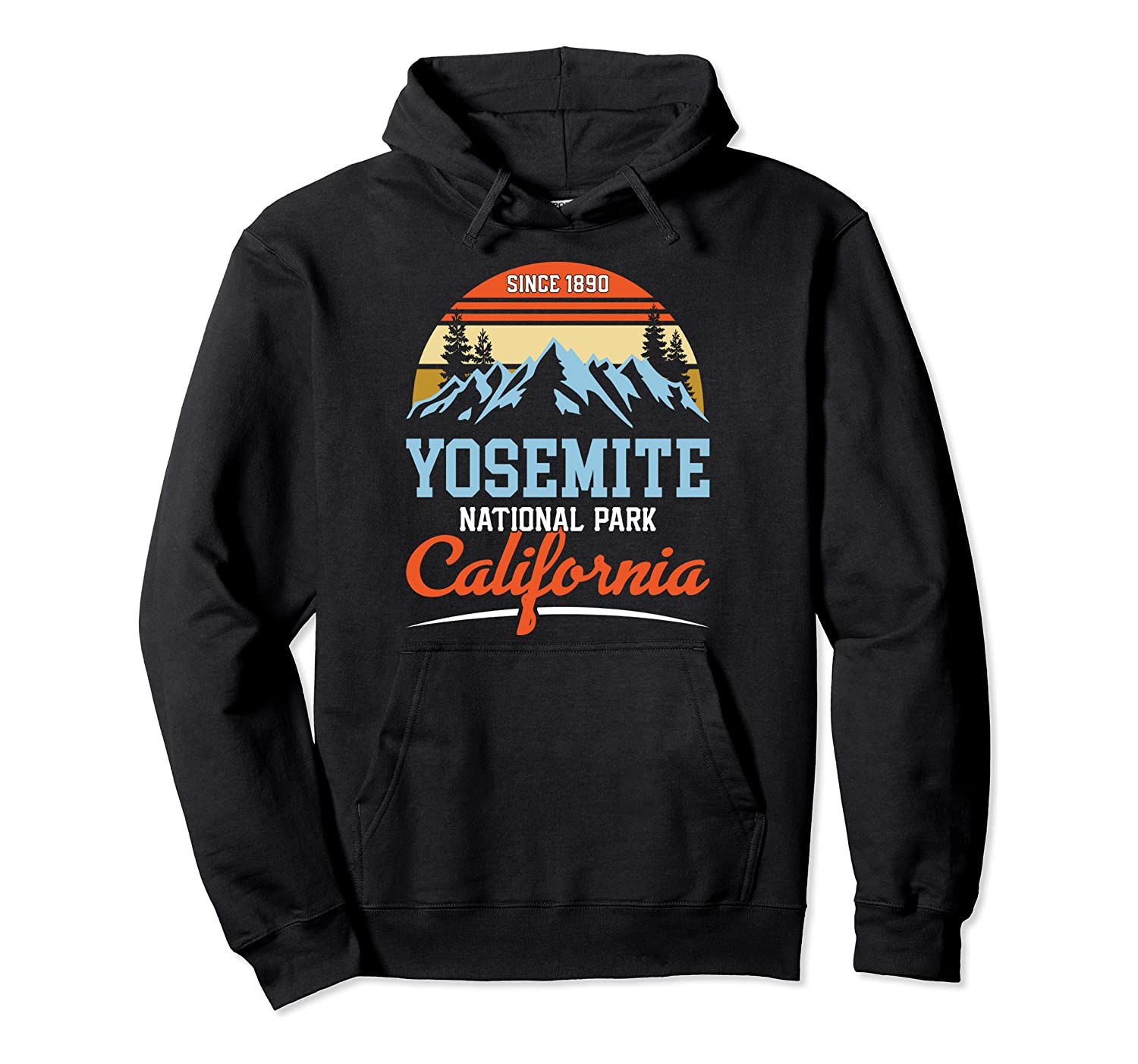 Vintage Yosemite National Park California Mountain Gift Pullover Hoodie T-Shirt, Sweatshirt, Tank Top