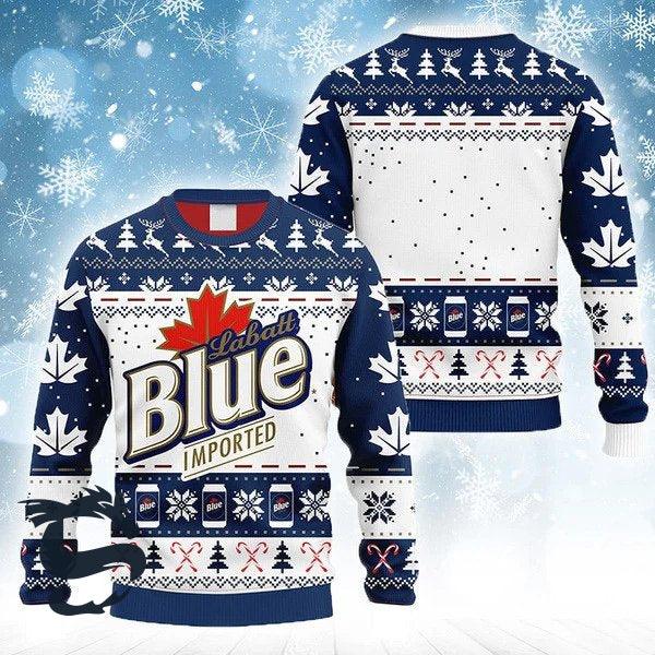 Snowflakes Labatt Blue Christmas Ugly Sweater Refords