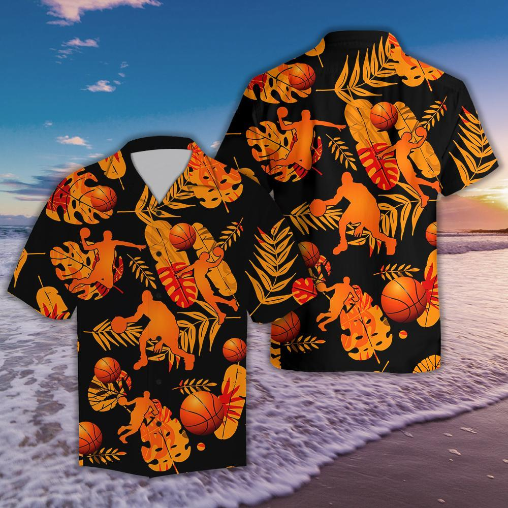 Basketball Hawaiian Shirt Summer Button Up For Men, Women, Couple