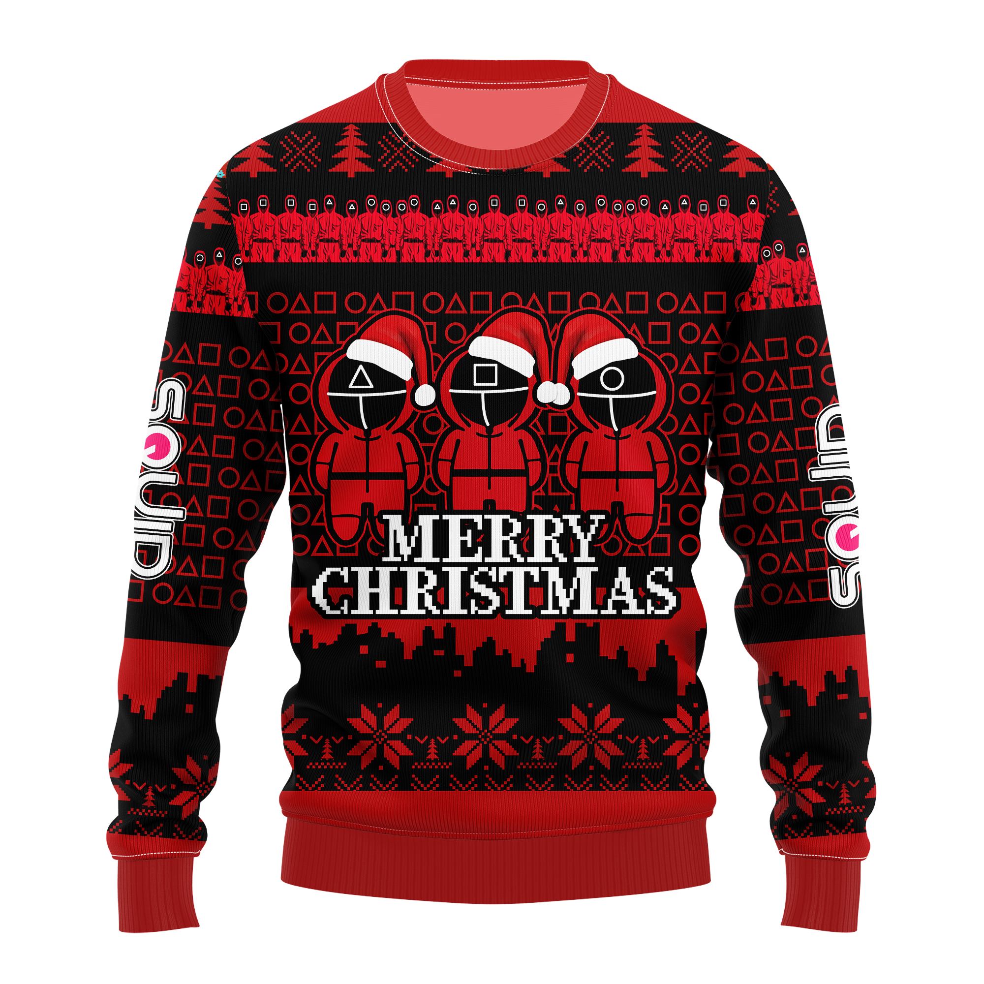 Squid Game Merry Christmas Ugly Christmas Sweater Xmas Gift