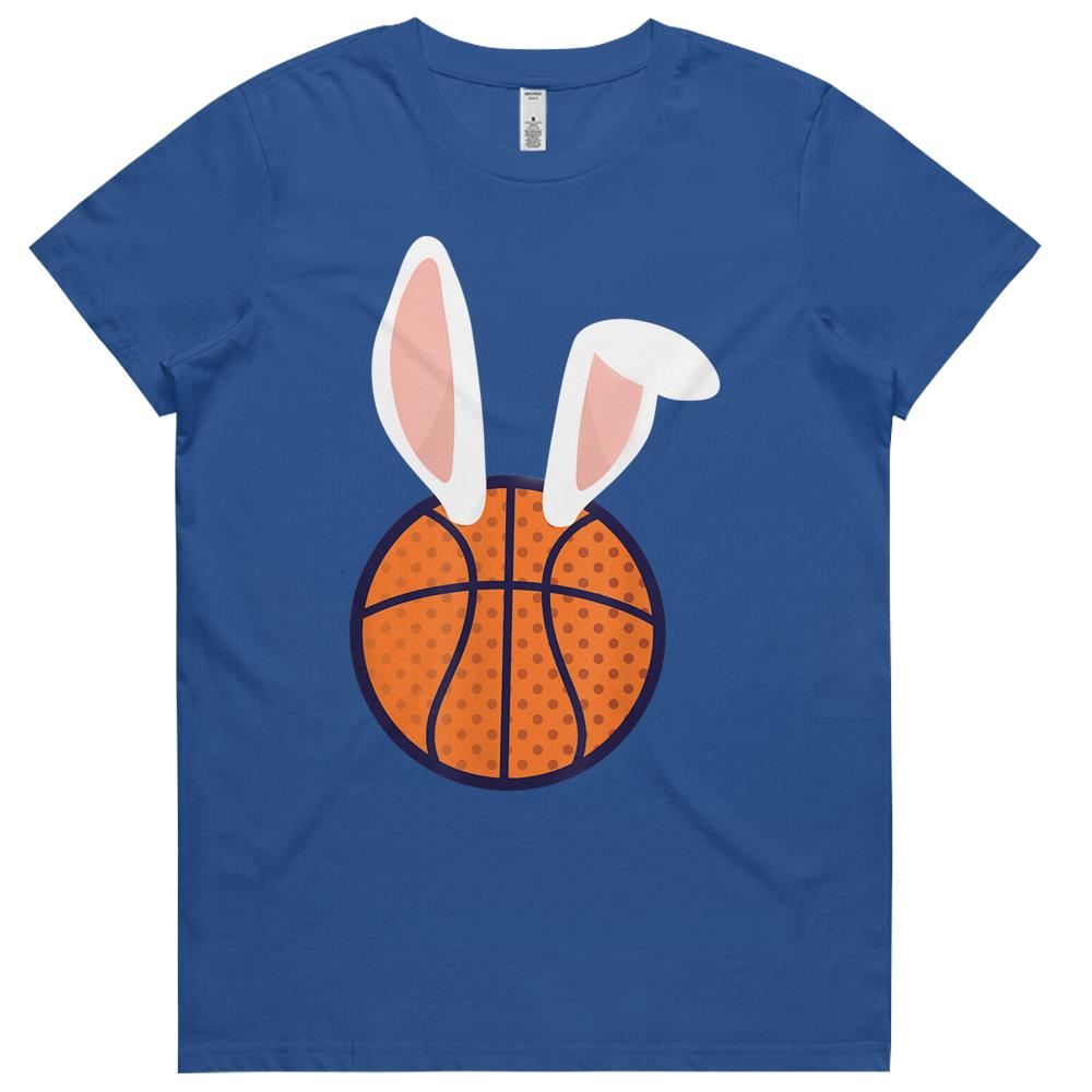 Basketball Easter Rabbit Bunny Womens Tshirts