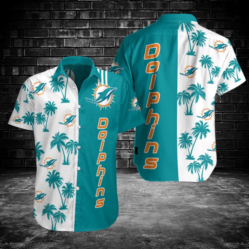 Miami Dolphins Button Shirts Bg101