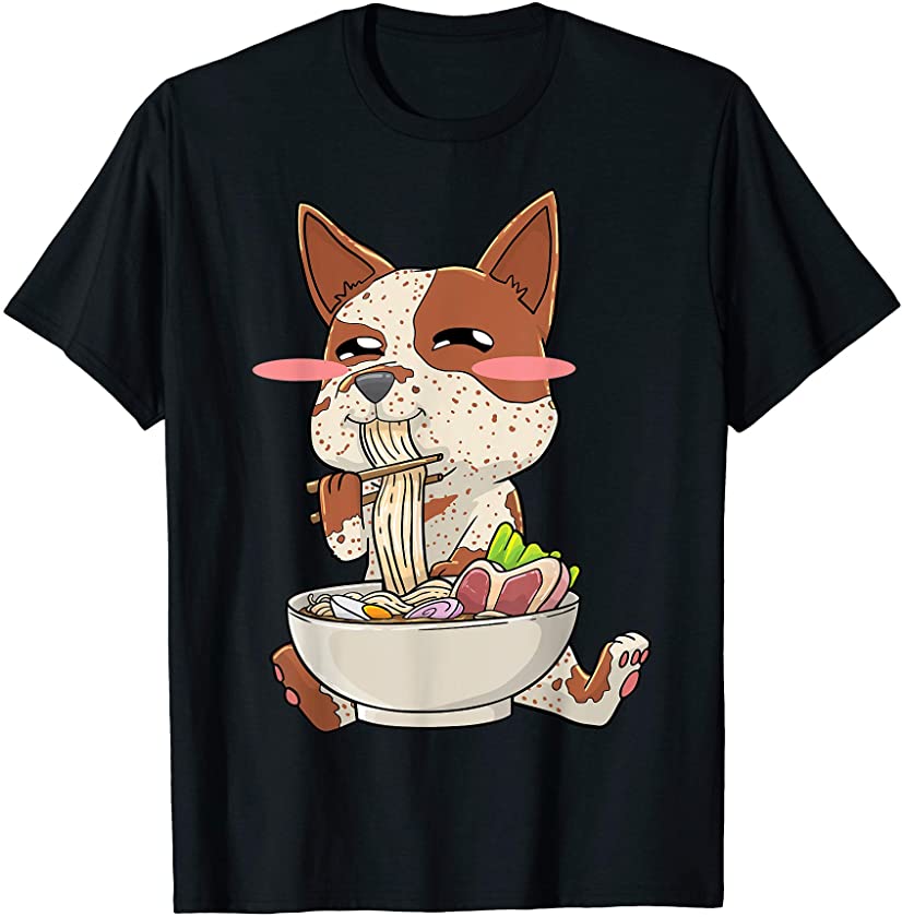 Red Heeler Ramen Kawaii Puppy T-Shirt