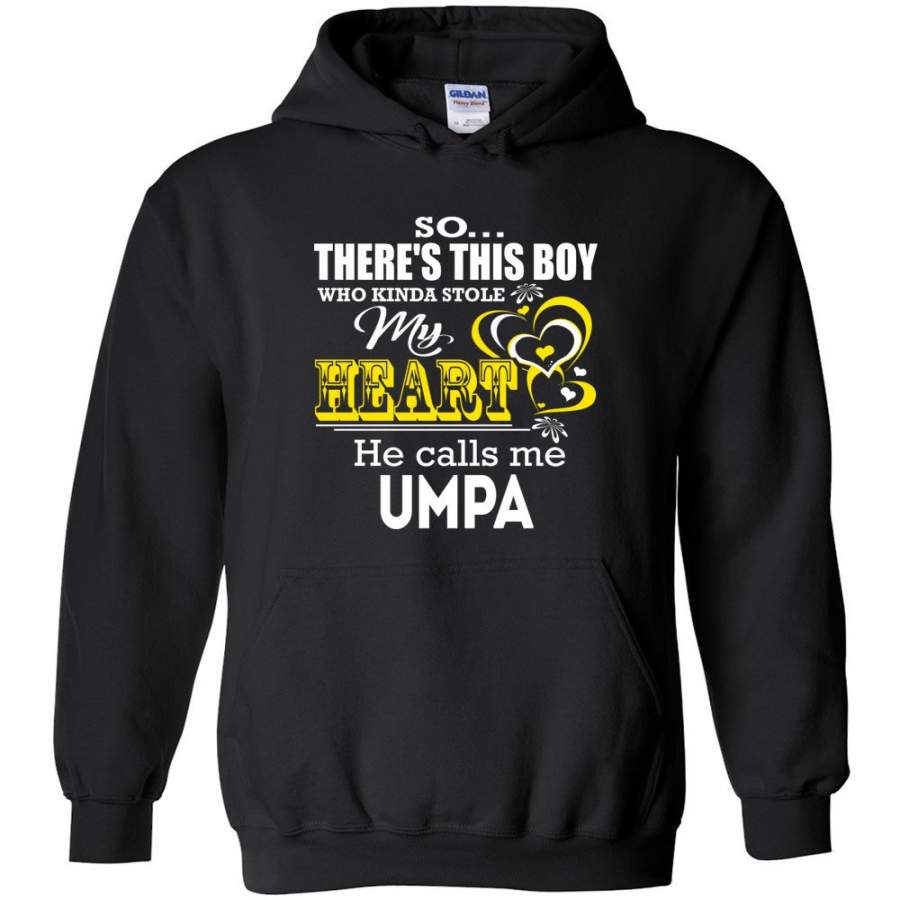 This Boy Who Kinda Stole My Heart He Calls Me Umpa Papa Grandfather Christmas Gift- Hoodie