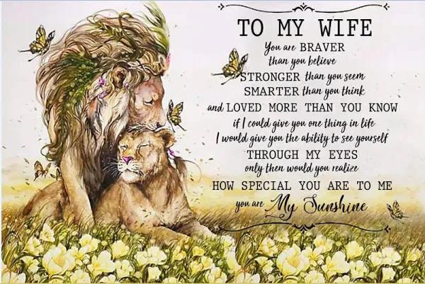 To My Wife Ou Are Braver Than You Believe Think You Are Landscape Poster & Canvas Gift For Wife From Husband Home Decor Wall Art Visual Art