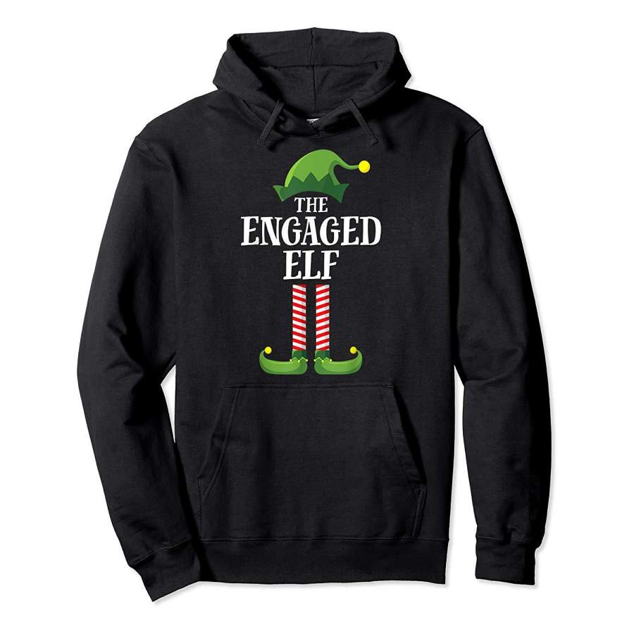 Engaged Elf Matching Family Group Christmas Party Pajama Hoodie