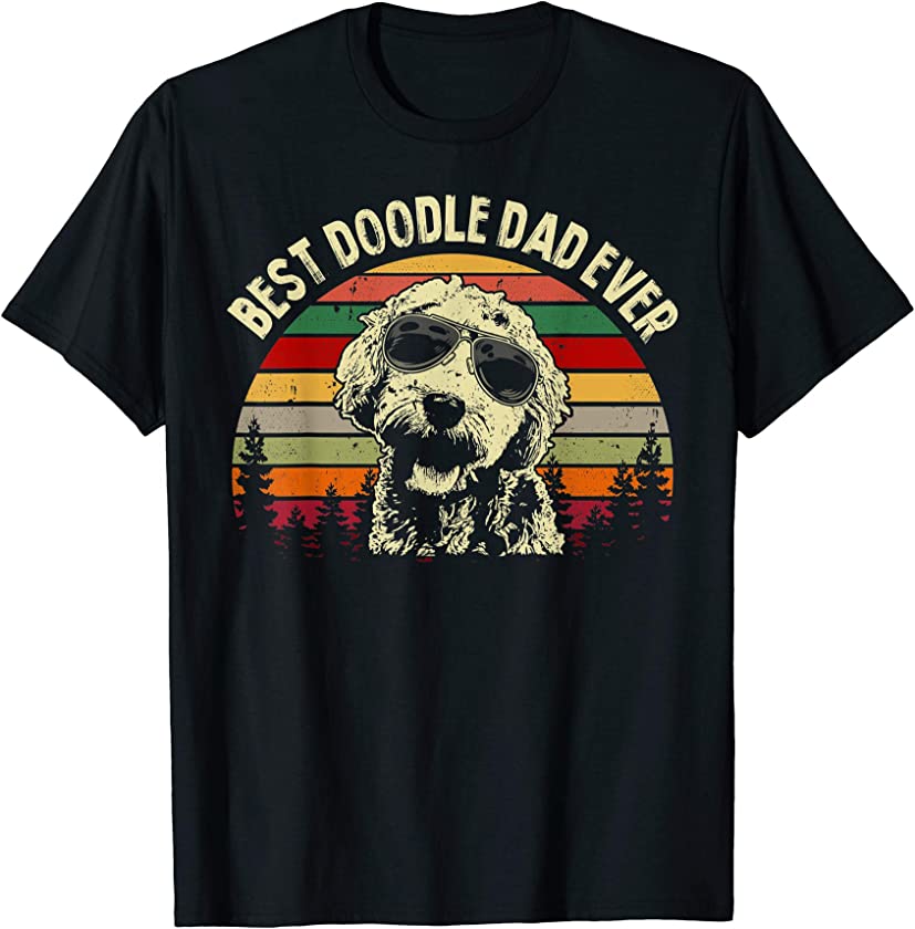 Best Doodle Dad Ever Tee Goldendoodle Dad Vintage Gift T-Shirt