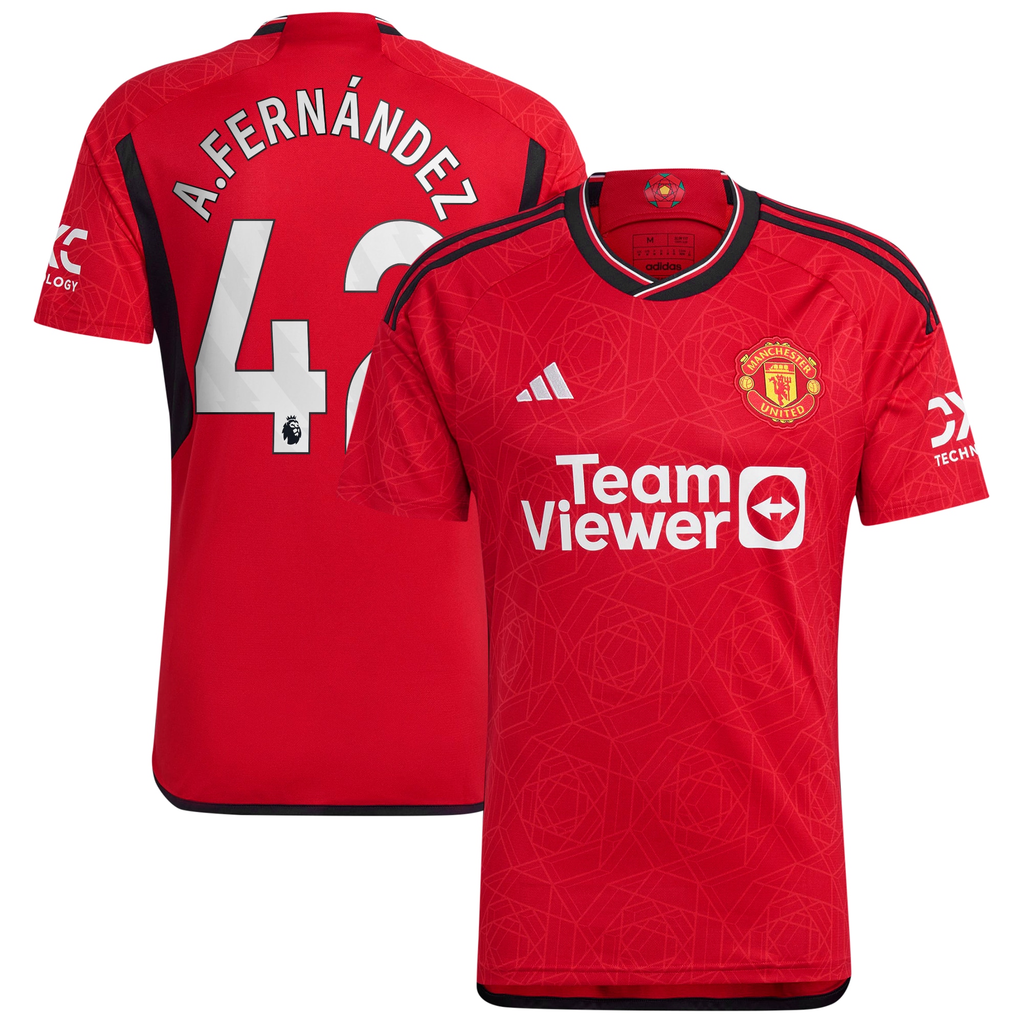 Alvaro Fernández Manchester United 2023/24 Home Replica Player Jersey  Red