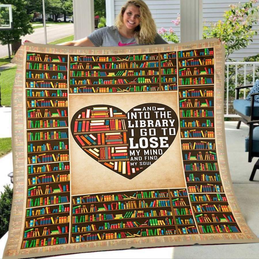 Custom Blanket Book And Into The Library Blanket – Fleece Blanket