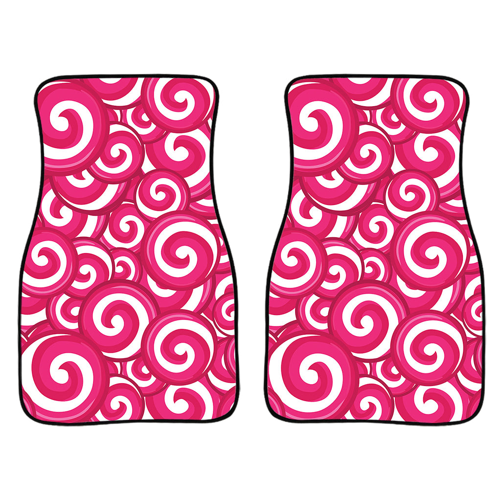 Pink Lollipop Candy Pattern Print Front Car Floor Mats