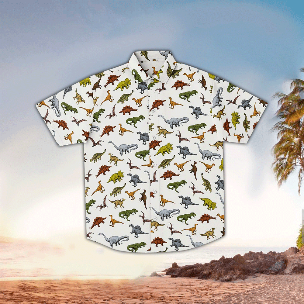 Dinosaurs Hawaii Shirt For Lovers Aloha Ha73281