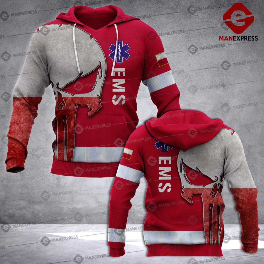 Polish Paramedic 3D printed hoodie UCV Poland EMS