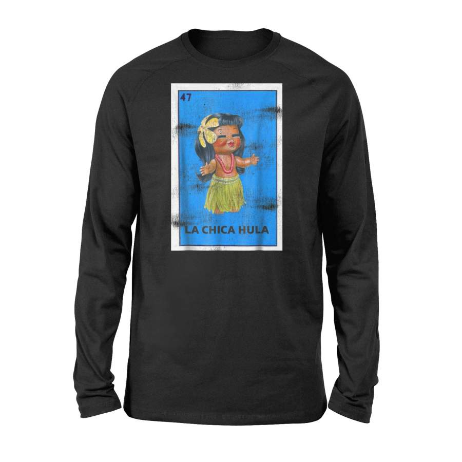 Beach Hawaiian Mexican Loteria Card Themed Long Sleeve T-Shirt