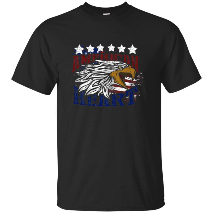 AGR Eagle Screaming 4th of July USA American distressed T shirt