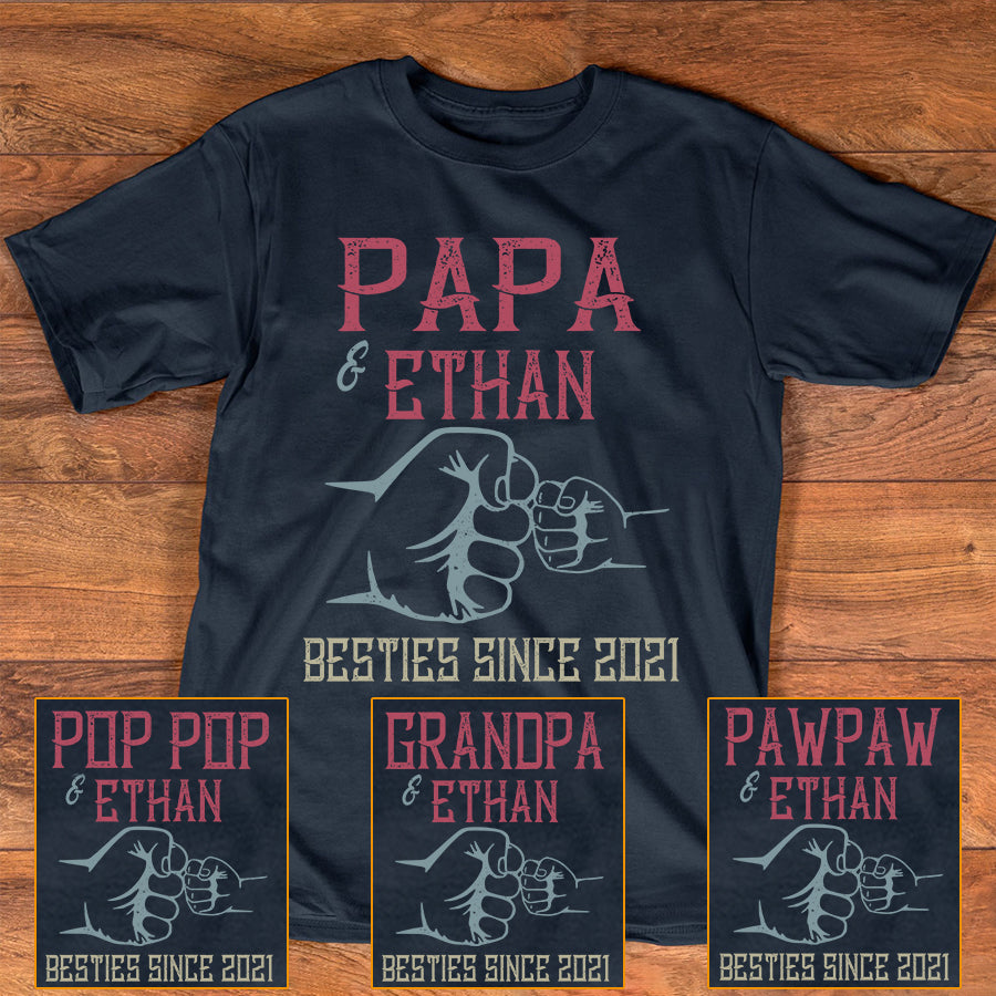 Papa And Kids Besties Shirt T-Shirt