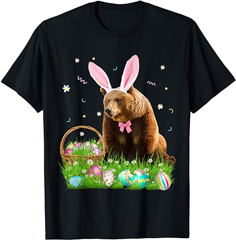 Cute Bear Easter Day Bunny Eggs Easter Costume Womens T-Shirt