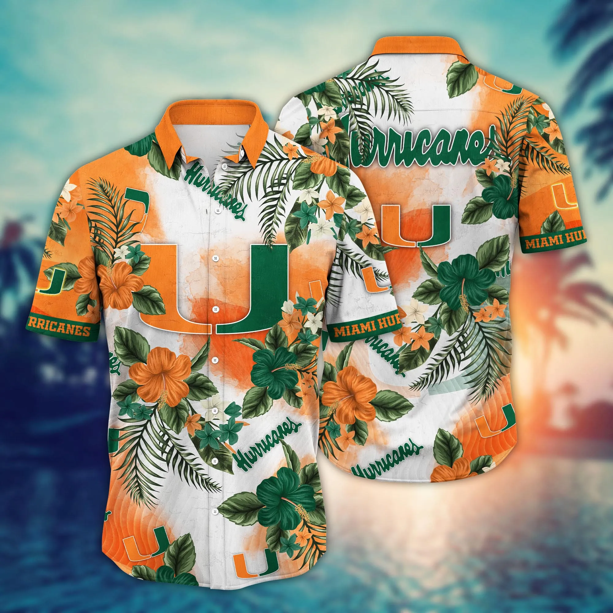 Miami Hurricanes NCCA Hawaiian Shirt Beach Ballstime Aloha Shirt