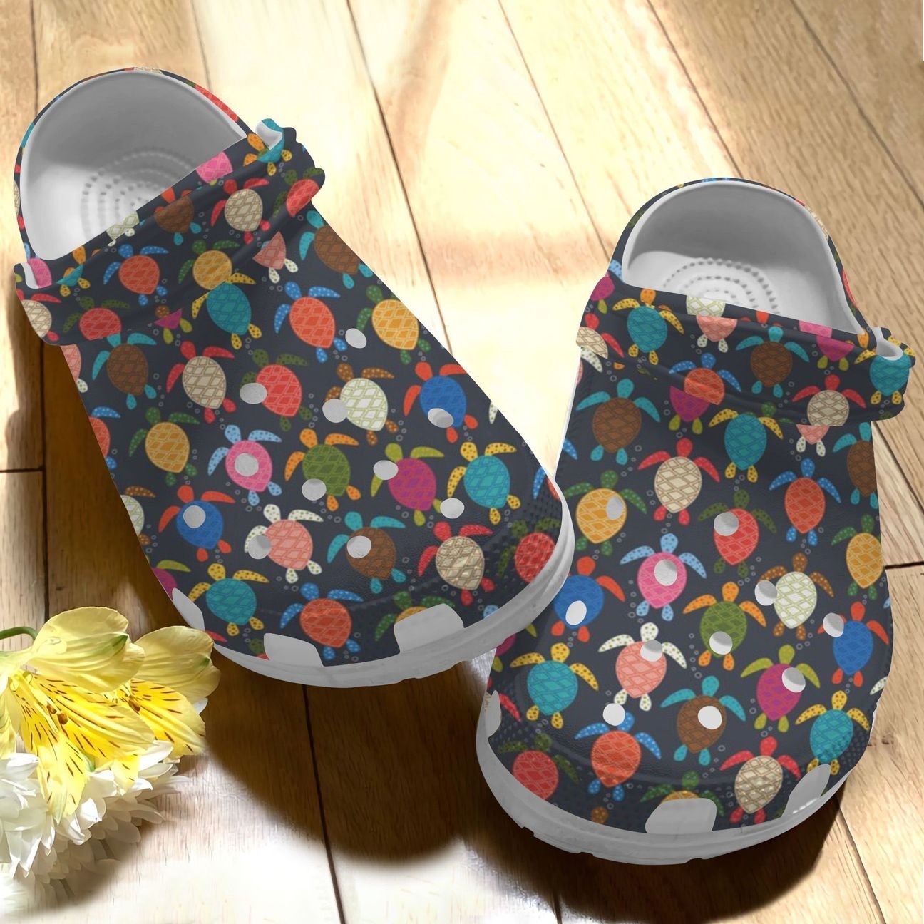 Turtle Personalize Clog, Custom Name, Text, Fashion Style For Women, Men, Kid, Print 3D Colorful