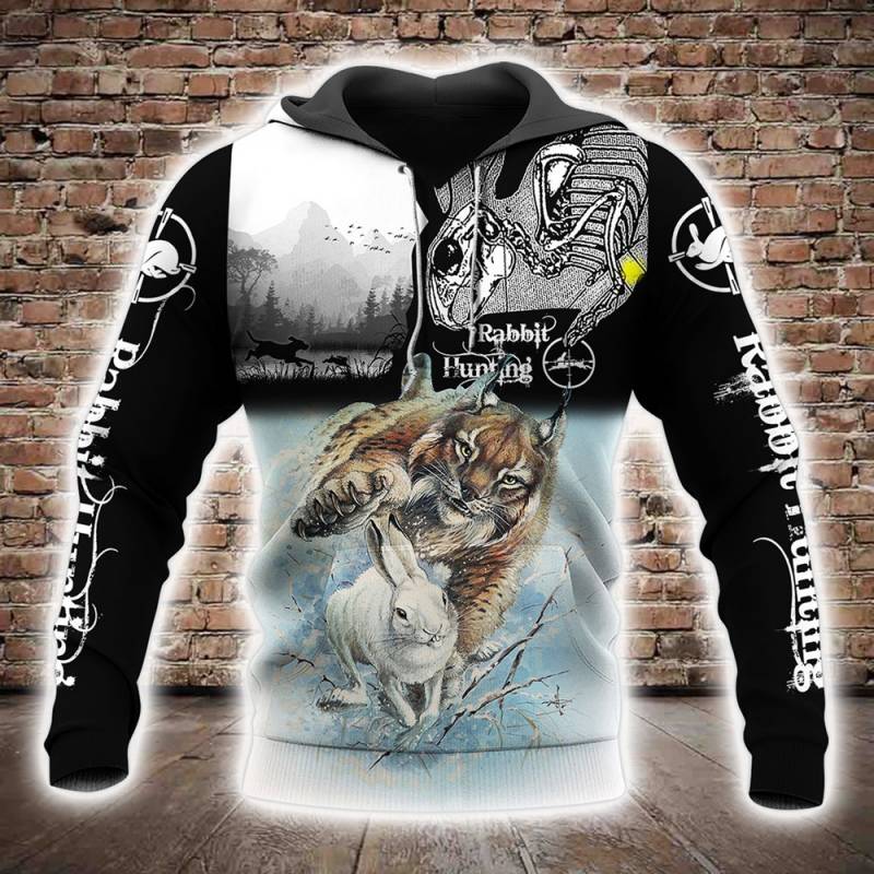 Rabbit Hunting All Over Printed Hoodie AI120221