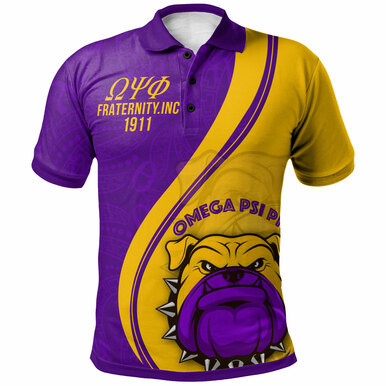 Omega Psi Phi Polo Shirt – Custom Fraternity Ornamental Floral Greek Alphabets Polo Shirt