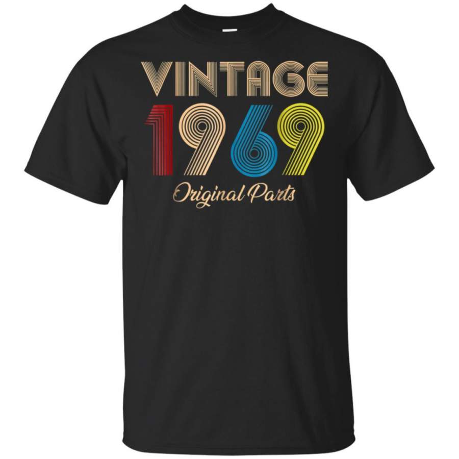 Vintage 1969 Original Parts T-Shirt 50th Birthday Gifts Tee