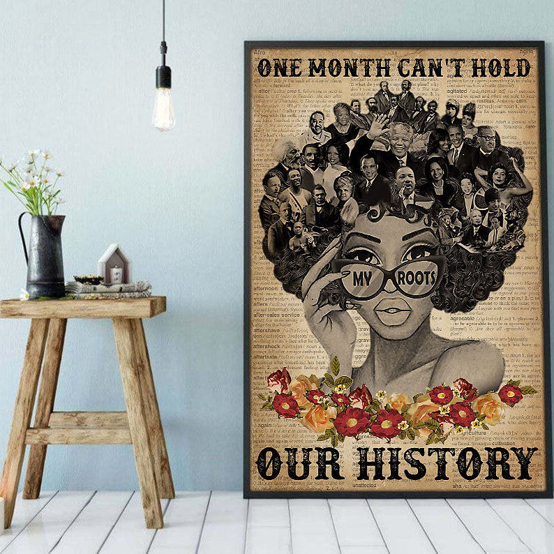 African American Canvas Prints Adorable Afrocentric Poster Art Prints Black Woman Illustration African King Glamorous Wall Art Home Decor